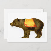 ヴィンテージサーカスがクマを演じる ポストカード (正面/裏面)