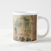 ヴィンテージサーカスのポスターがパレードのフロートを示す ジャンボコーヒーマグカップ (右)