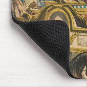 ヴィンテージサーカスのポスターがパレードのフロートを示す マウスパッド (コーナー)