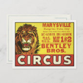 ヴィンテージサーカスのポスター付きポストカード ポストカード (正面/裏面)