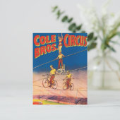 ヴィンテージサーカスのポスター高線アクロバットを示す ポストカード (スタンド正面)