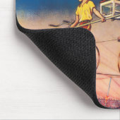 ヴィンテージサーカスのポスター高線アクロバットを示す マウスパッド (コーナー)