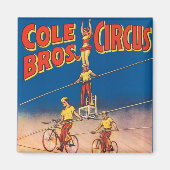 ヴィンテージサーカスのポスター高線アクロバットを示す マグネット (正面)