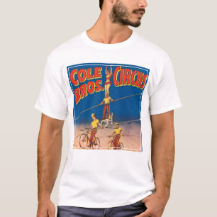 ヴィンテージサーカスのポスター高線アクロバットを示す Tシャツ
