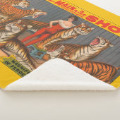 ヴィンテージサーカスのポスター6頭の虎を持つ女性。 シェルパブランケット (3/4)