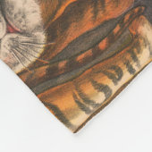 ヴィンテージサーカスのポスター6頭の虎を持つ女性。 フリースブランケット (角)