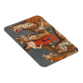 ヴィンテージサーカスのポスター6頭の虎を持つ女性。 マグネット (右側)