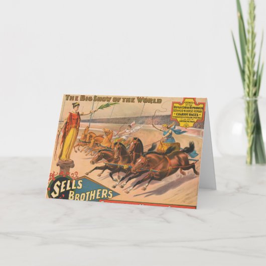 ヴィンテージサーカスのポスター カード (正面)