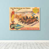 ヴィンテージサーカスのポスター キャンバスプリント (インサイチュ (ウッドフロア))