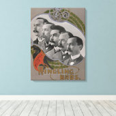 ヴィンテージサーカスのポスター キャンバスプリント (インサイチュ (ウッドフロア))