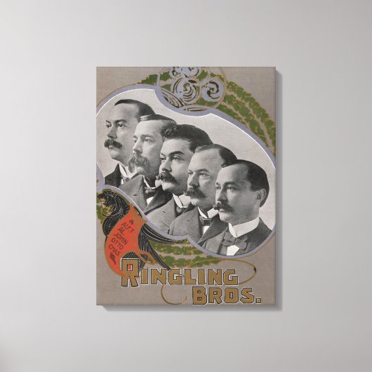 ヴィンテージサーカスのポスター キャンバスプリント (正面)