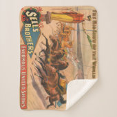 ヴィンテージサーカスのポスター シェルパブランケット (正面)