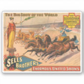 ヴィンテージサーカスのポスター シール (正面)