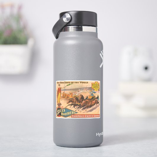 ヴィンテージサーカスのポスター シール (HydroFlask)