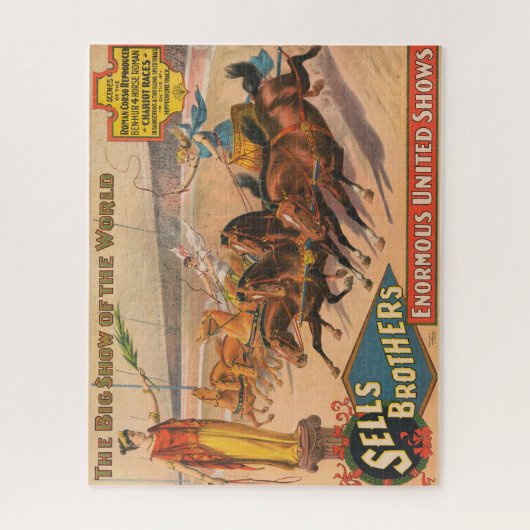 ヴィンテージサーカスのポスター ジグソーパズル (縦)