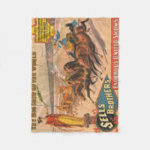 ヴィンテージサーカスのポスター フリースブランケット (正面)