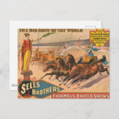 ヴィンテージサーカスのポスター ポストカード (正面/裏面)