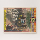 ヴィンテージサーカスのポスター、モンキー駆動コーチ ジグソーパズル (横)