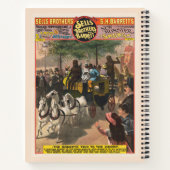 ヴィンテージサーカスのポスター、モンキー駆動コーチ ノートブック (裏面)