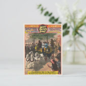 ヴィンテージサーカスのポスター、モンキー駆動コーチ ポストカード (スタンド正面)