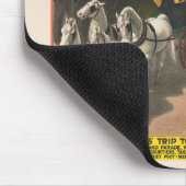 ヴィンテージサーカスのポスター、モンキー駆動コーチ マウスパッド (コーナー)