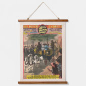 ヴィンテージサーカスのポスター、モンキー駆動コーチ 吊り下げ型タペストリー (正面)