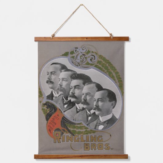 ヴィンテージサーカスのポスター 吊り下げ型タペストリー (正面)