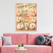 ヴィンテージサーカスのポスター – 曲芸のシーンを示す キャンバスプリント (インサイチュ (リビング))