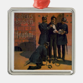 ヴィンテージサーカスのポスター – Houdini and the Circus メタルオーナメント