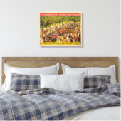 ヴィンテージサーカスの動物とパフォーマーのポスター キャンバスプリント (インサイチュ (寝室))