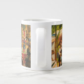 ヴィンテージサーカスの動物とパフォーマーのポスター ジャンボコーヒーマグカップ (裏面)