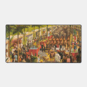 ヴィンテージサーカスの動物とパフォーマーのポスター デスクマット (正面)