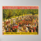 ヴィンテージサーカスの動物とパフォーマーのポスター ポスター (正面)