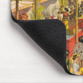 ヴィンテージサーカスの動物とパフォーマーのポスター マウスパッド (コーナー)