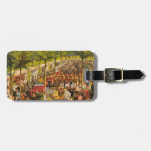 ヴィンテージサーカスの動物とパフォーマーのポスター ラゲッジタグ (正面横)