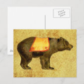 ヴィンテージサーカスの熊 ポストカード (正面/裏面)