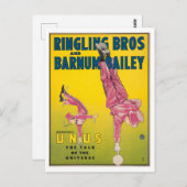 ヴィンテージサーカスのUnus広告 ポストカード (正面/裏面)