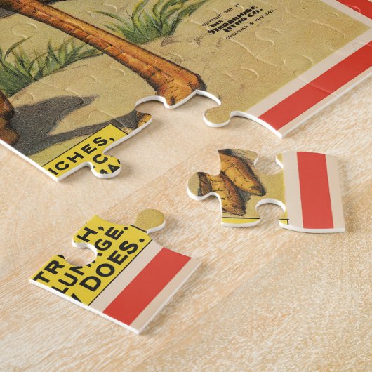 ヴィンテージサーカスはダチョウと大きな鳥を示している。 ジグソーパズル (側面)