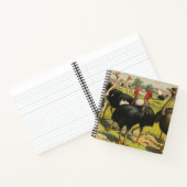 ヴィンテージサーカスはダチョウと大きな鳥を示している。 ノートブック (内部)