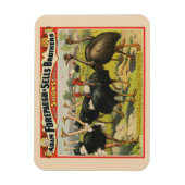 ヴィンテージサーカスはダチョウと大きな鳥を示している。 マグネット (縦)