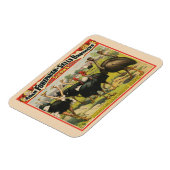 ヴィンテージサーカスはダチョウと大きな鳥を示している。 マグネット (左側)