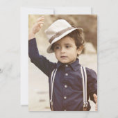 ヴィンテージサーカスをテーマにした誕生日パーティーの写真 招待状 (裏面)