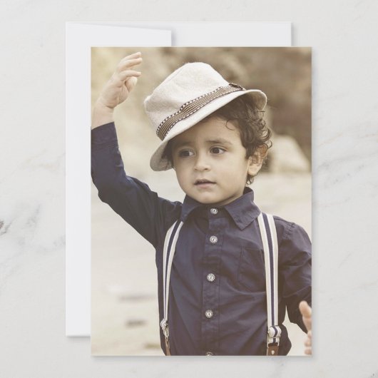 ヴィンテージサーカスをテーマにした誕生日パーティーの写真 招待状 (裏面)