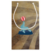 ヴィンテージサーカスをテーマにした誕生日パーティー スモールペーパーバッグ (裏面)