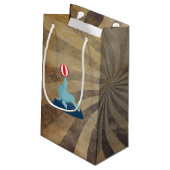 ヴィンテージサーカスをテーマにした誕生日パーティー スモールペーパーバッグ (裏面アングル)