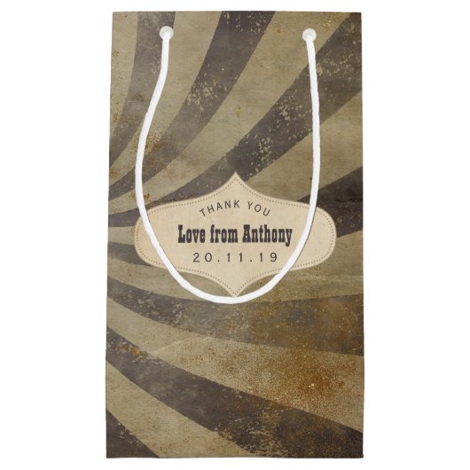 ヴィンテージサーカスをテーマにした誕生日パーティー スモールペーパーバッグ (正面)