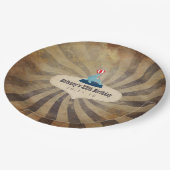 ヴィンテージサーカスをテーマにした誕生日パーティー ペーパープレート (アングル)