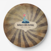 ヴィンテージサーカスをテーマにした誕生日パーティー ペーパープレート (正面)