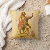 ヴィンテージサーカスアート装飾用クッション クッション (ブランケット)