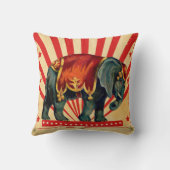 ヴィンテージサーカスイラストレーションアートオールドアンティーク クッション (裏面)